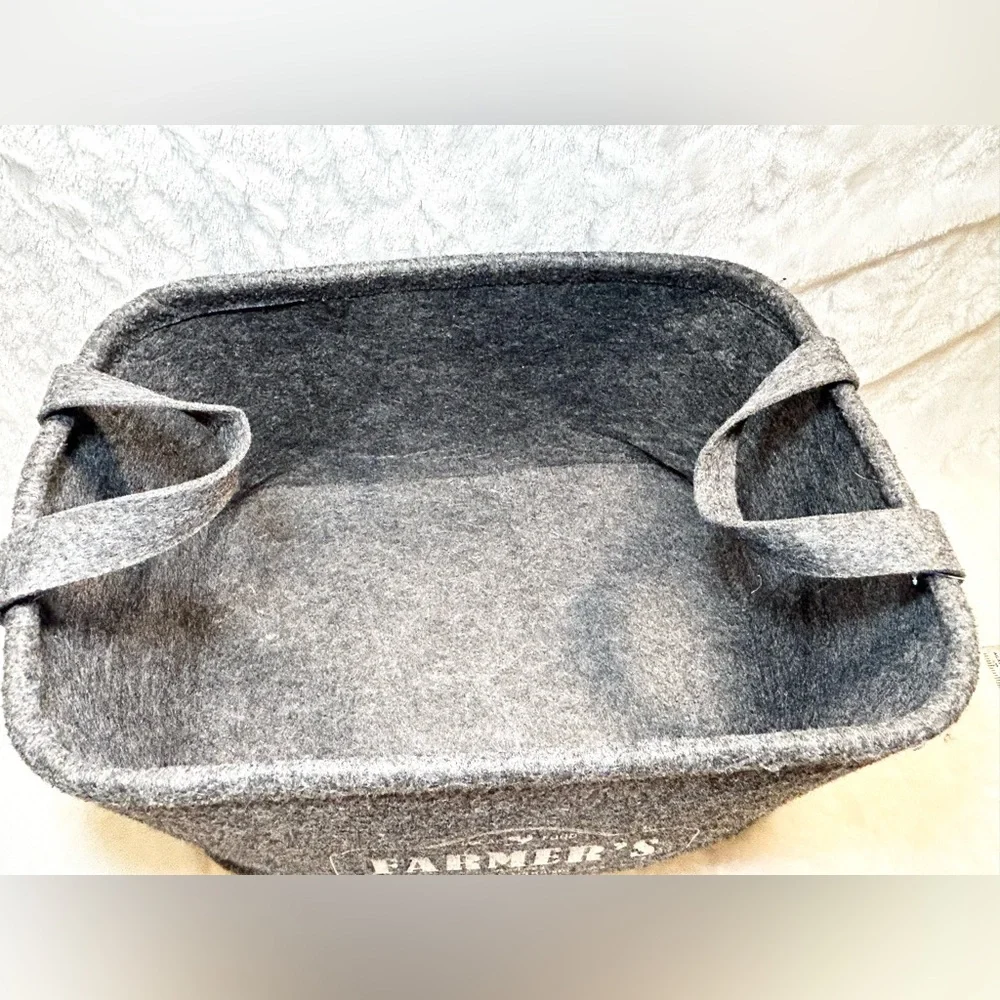 Gray Farmer’s Market Tote Bag Storage Organizer